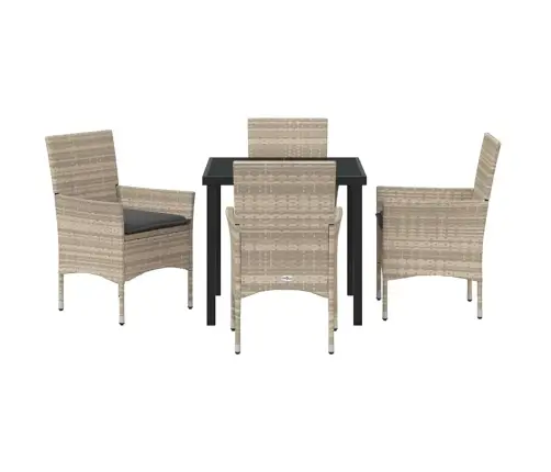 Aia Söögilaudade Komplekt Padjaga 5 Pcs Helehall Polürotang