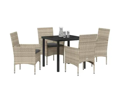 Aia Söögilaudade Komplekt Padjaga 5 Pcs Helehall Polürotang