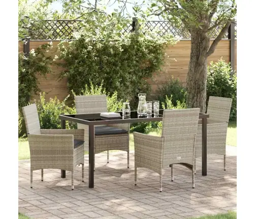 Aia Söögilaudade Komplekt Padjaga 5 Pcs Helehall Polürotang