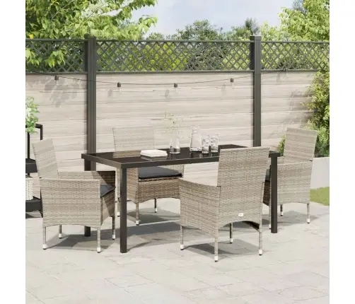 Aia Söögilaudade Komplekt Padjaga 5 Pcs Helehall Polürotang