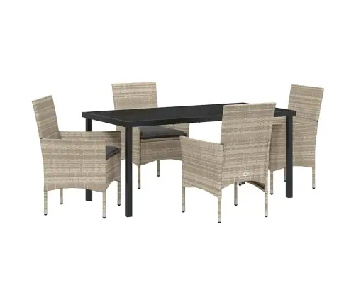 Aia Söögilaudade Komplekt Padjaga 5 Pcs Helehall Polürotang