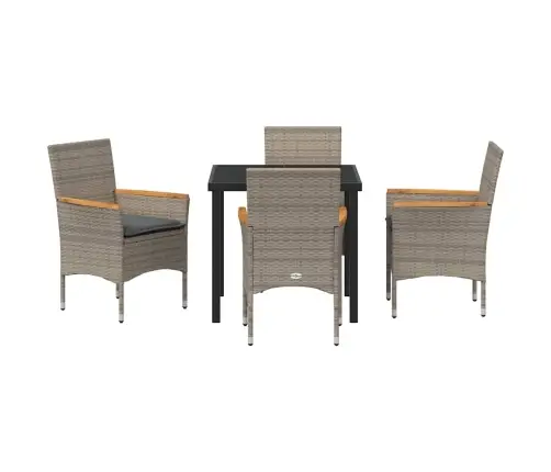 Aia Söögilaudade Komplekt Padjaga 5 Pcs Hall Polürooster