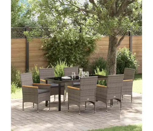 Aia Söögilaudade Komplekt Padjaga 7 Pcs Hall Polürotang