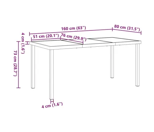 Aia Söögilaudade Komplekt Padjaga 5 Pcs Must Polürooster
