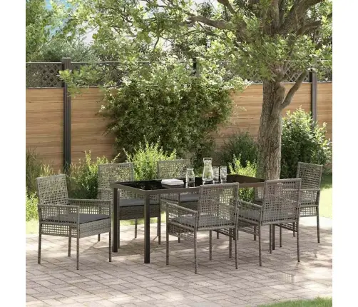 Aia Söögilaudade Komplekt Padjaga 7 Pcs Hall Polürotang