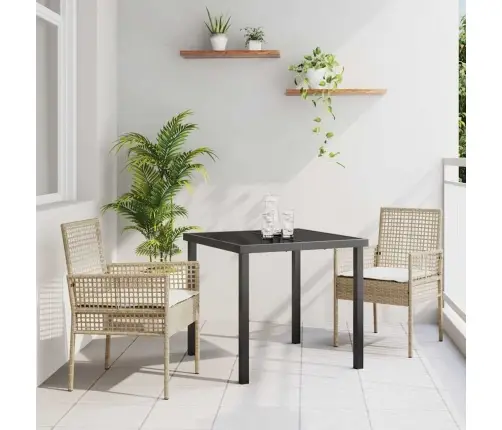 Aia Söögilaudade Komplekt Padjaga 3 Pcs Beež Polürooster