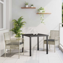 Aia Söögilaudade Komplekt Padjaga 3 Pcs Helehall Polürooster