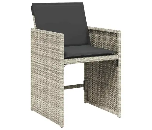 Sodo Valgomojo Komplektas 5 Pcs Šviesiai Pilka Poliratanas