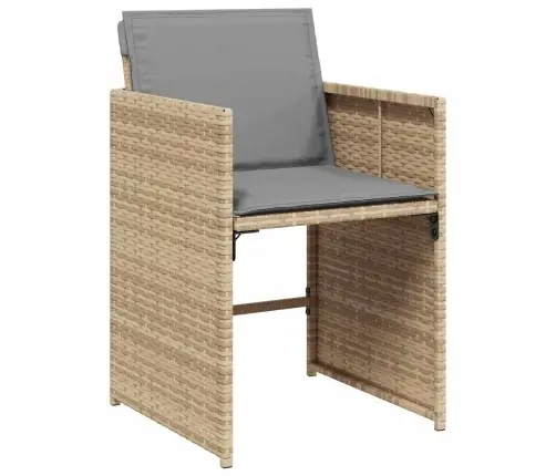 Aia Söögilaudade Komplekt Padjaga 5 Pcs Beež Polürotang