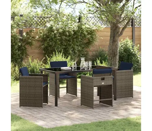 5 Daļu Dārza Galds Ar Spilveniem, Pelēks Vidaxl