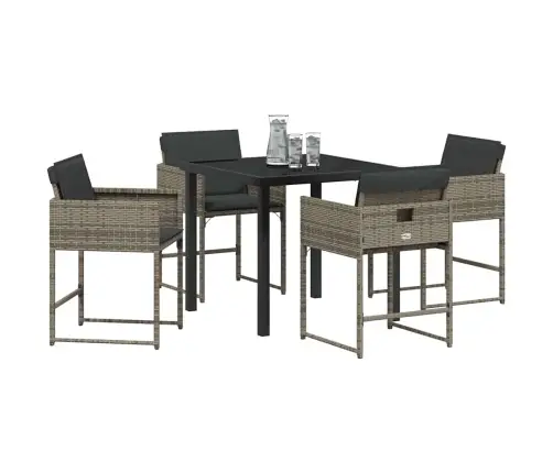 Aia Söögilaudade Komplekt Padjaga 5 Pcs Hall Polürotang