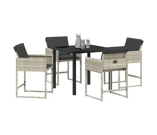 Aia Söögilaudade Komplekt Padjaga 5 Pcs Helehall Polürotang