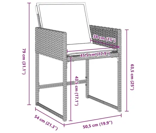 Sodo Valgomojo Komplektas 5 Pcs Šviesiai Pilka Poliratanas