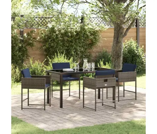 Aia Söögilaudade Komplekt Padjaga 5 Pcs Hall Polürotang