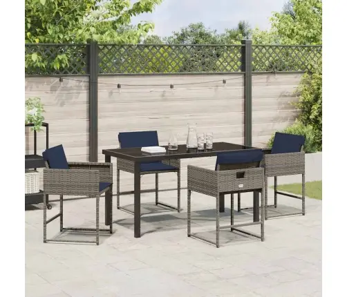 Aia Söögilaudade Komplekt Padjaga 5 Pcs Hall Polürotang