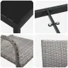 Aia Söögilaudade Komplekt Padjaga 5 Pcs Hall Polürotang