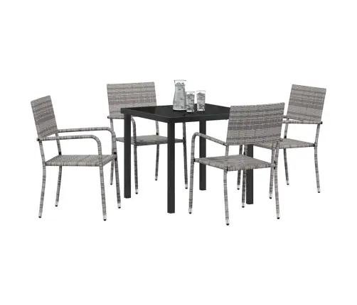 Aia Söögilaudade Komplekt Padjaga 5 Pcs Hall Polürotang