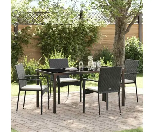 Dārza Ēdināšanas Komplekts 5 Pcs Melna 160 X 80 X 73 Cm Vidaxl