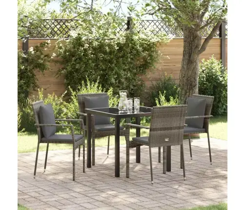 Dārza Krēsli 4 Komplektā 5 Pcs Pelēka 80 X 80 X 73 Cm Vidaxl Dārza Krēsli 4 Komplektā 5 Pcs Pelēka 80 X 80 X 73 Cm Vidaxl