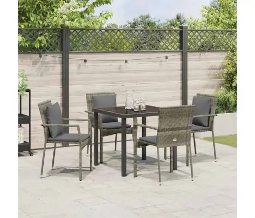 Dārza Krēsli 4 Komplektā 5 Pcs Pelēka 80 X 80 X 73 Cm Vidaxl Dārza Krēsli 4 Komplektā 5 Pcs Pelēka 80 X 80 X 73 Cm Vidaxl