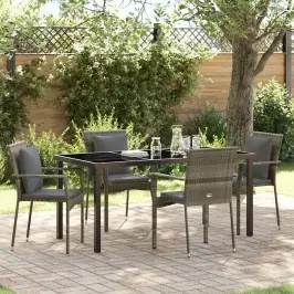 Aia Söögilaudade Komplekt Padjaga 5 Pcs Hall Polürooster
