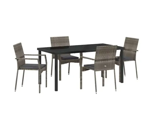 Dārza Krēsli Komplektā Ar 4 5 Pcs Pelēka 160 X 80 X 73 Cm Vidaxl Dārza Krēsli Komplektā Ar 4 5 Pcs Pelēka 160 X 80 X 73 Cm Vidaxl