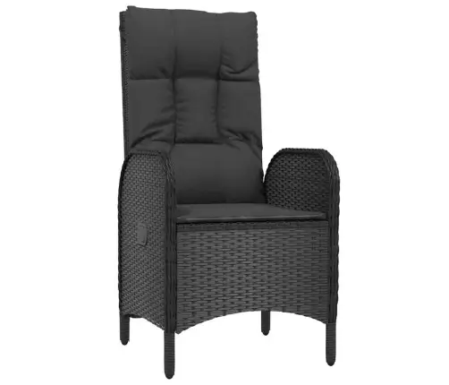 Aia Söögilaudade Komplekt Padjaga 5 Pcs Must Polürotang