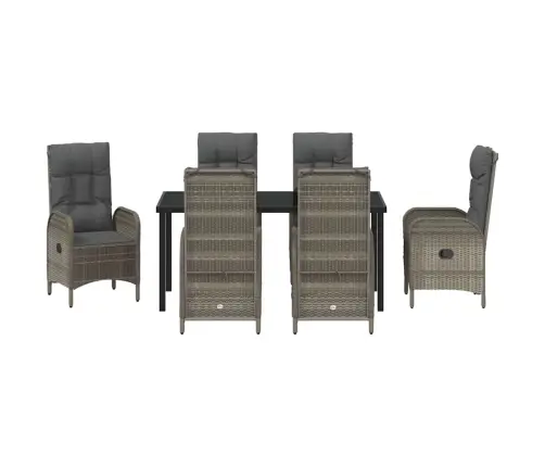 7 Daļu Dārza Ēdamzonas Komplekts Pelēkajā Polirātonā Vidaxl