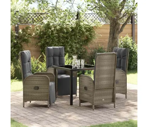 Aia Söögilaudade Komplekt Padjaga 5 Pcs Hall Polürotang