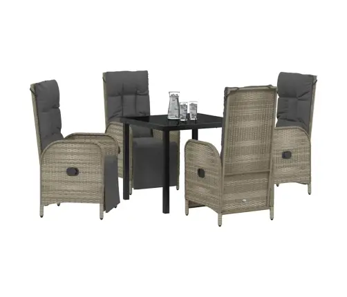 Aia Söögilaudade Komplekt Padjaga 5 Pcs Hall Polürotang