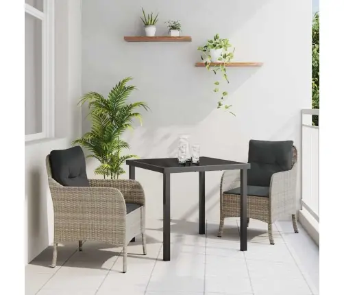 Aia Söögilaudade Komplekt Padjaga 3 Pcs Helehall Polürooster