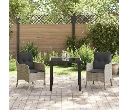 Aia Söögilaudade Komplekt Padjaga 3 Pcs Helehall Polürooster