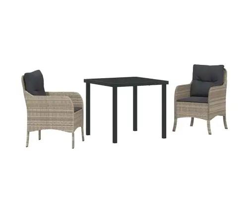 Aia Söögilaudade Komplekt Padjaga 3 Pcs Helehall Polürooster