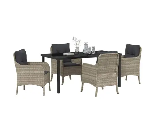 Aia Söögilaudade Komplekt Padjaga 5 Pcs Helehall Polürooster