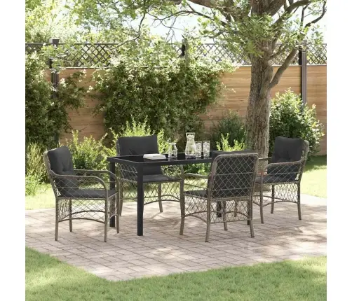 Aia Söögilaudade Komplekt Padjaga 5 Pcs Hall Polürotang