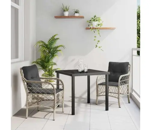 Aia Söögilaudade Komplekt Padjaga 3 Pcs Helehall Polürotang