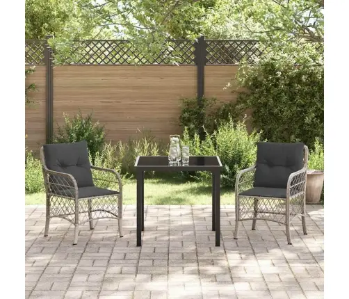 Aia Söögilaudade Komplekt Padjaga 3 Pcs Helehall Polürotang