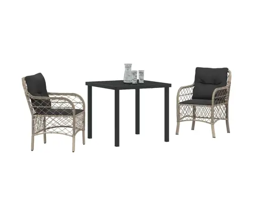 Aia Söögilaudade Komplekt Padjaga 3 Pcs Helehall Polürotang