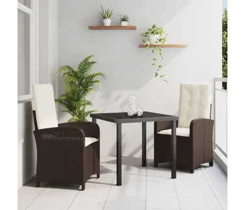 Aia Söögilaudade Komplekt Padjaga 3 Pcs Pruun Polürotang