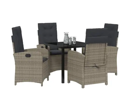 Aia Söögilaudade Komplekt Padjaga 5 Pcs Hall Polürotang