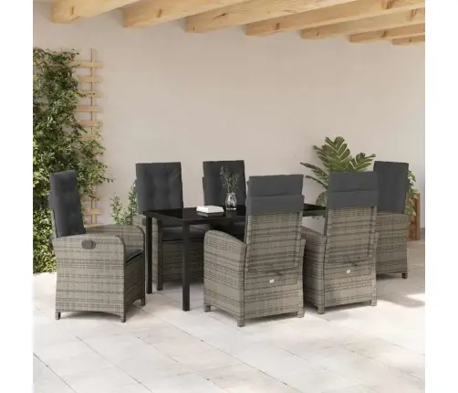 Aia Söögilaudade Komplekt Padjaga 7 Pcs Hall Polürotang