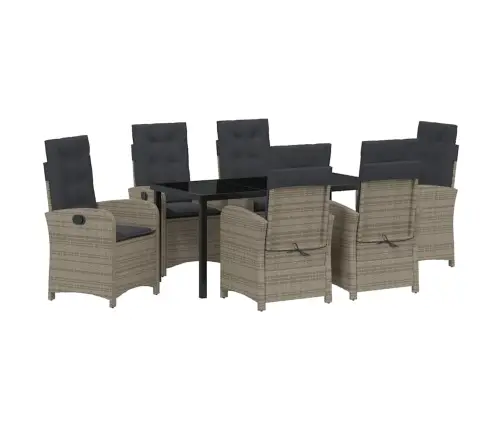 Aia Söögilaudade Komplekt Padjaga 7 Pcs Hall Polürotang