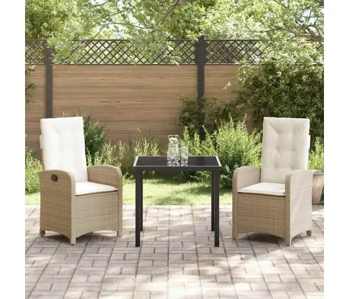 3 Gabalu Dārza Ēdamgalds Ar Spilveniem Bēšs Poli Rotangpalma Vidaxl 3 Gabalu Dārza Ēdamgalds Ar Spilveniem Bēšs Poli Rotangpalma Vidaxl