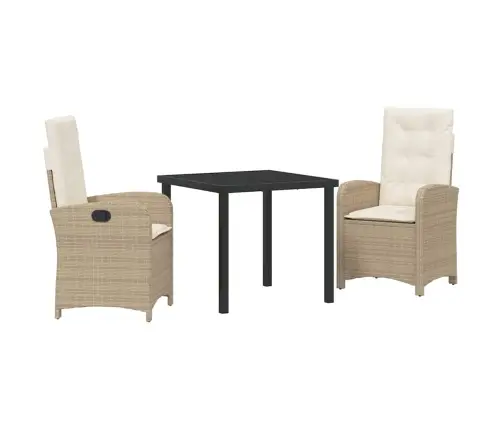 3 Gabalu Dārza Ēdamgalds Ar Spilveniem Bēšs Poli Rotangpalma Vidaxl 3 Gabalu Dārza Ēdamgalds Ar Spilveniem Bēšs Poli Rotangpalma Vidaxl