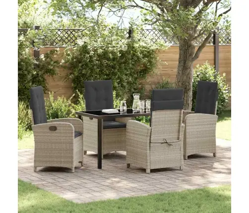 Aia Söögilaudade Komplekt Padjaga 5 Pcs Helehall Polürotang