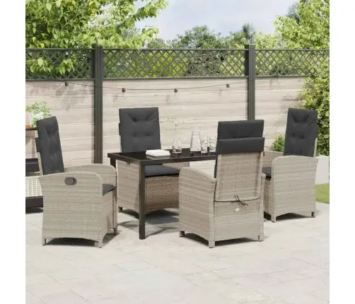 Aia Söögilaudade Komplekt Padjaga 5 Pcs Helehall Polürotang