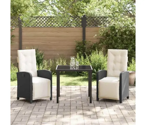 Aia Söögilaudade Komplekt 3 Pcs Must Polürotang