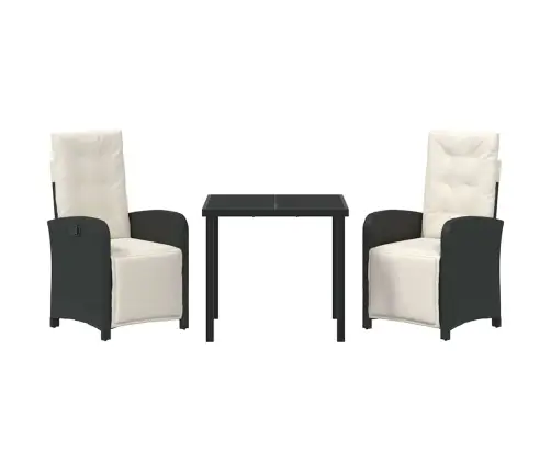 Aia Söögilaudade Komplekt 3 Pcs Must Polürotang