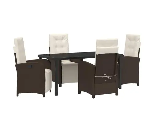 Aia Söögilaudade Komplekt Padjaga 5 Pcs Pruun Polürotang