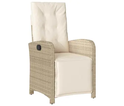 5 Daļu Dārza Galds Ar Spilveniem Bēšā Poliratanā Vidaxl